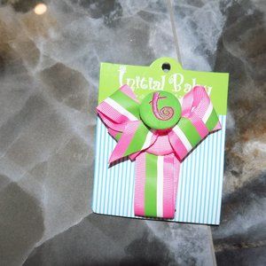 Mud Pie Initial "T" (In Lower Case) Baby Girl Multi-Color Pacifier Clip NEW